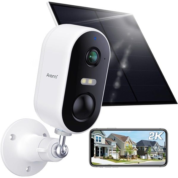 ARENTI IP wifi csempekamera - GO1 + SP2 (3MP, 2,4mm, kltri, IR10m, 6700mAh, microSD, mikrofon, hangszr, SP2 napelem)