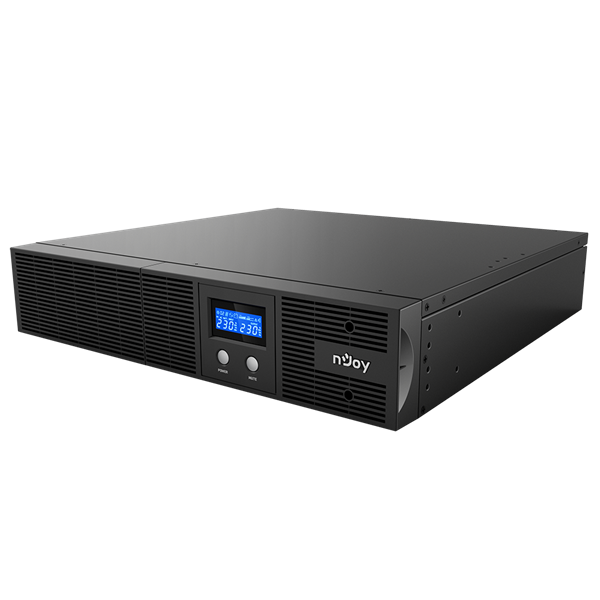 NJOY Sznetmentes 2200VA - Argus 2200 (4 IEC C13, line-interaktv, RJ45, RS232, USB, szoftver, LCD kijelz, 2U rack)