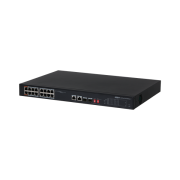 DAHUA PoE switch - PFS3218-16ET-135 (16x 100Mbps at/af PoE; 2x gigabit SFP port; 135W PoE)