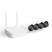 TENDA wifi cskamera szett - K4W-3TC (4x 3MP, H265, mikr., IR30m +FullColor, 1x NVR 4csat, USB, RJ45)