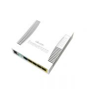 Mikrotik RouterBOARD 260GSP 5-port Gigabit smart switch with SFP cage, SwOS, plastic case, PSU, POE-OUT