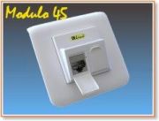 KELine Modulo45, 2xRJR5, sllyesztett, res, modulok nlkl !