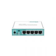 Mikrotik hEX with Dual Core 880MHz MHz CPU, 256MB RAM, 5 Gigabit LAN ports, USB, RouterOS L4, plastic case, P