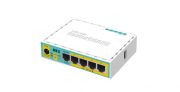 Mikrotik hEX PoE lite RouterBOARD with 650MHz CPU, 64MB RAM, 5xLAN, RouterOS L4, plastic case, PSU