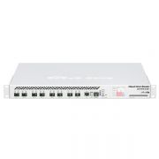 Mikrotik 72 core CPU, 1GHz, 8 independently connected 10G SFP+ ports, RouterOS L6, 16GB of built in ECC RAM