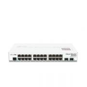 Mikrotik Atheros QCA8519 400 MHz CPU, 64MB RAM, 24xGigabit LAN, 2xSFP+ cage, RouterOS L5, LCD panel, desktop