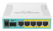 Mikrotik RouterBOARD hEX PoE with 800MHz CPU, 128MB RAM, 5x Gigabit LAN (four with PoE out), USB, RouterOS L4
