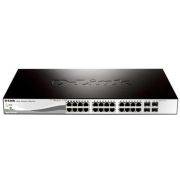 D-link 28-Port Gigabit PoE+ Smart Switch including 4 SFP Ports - Power budget 370W - 24 x PoE+ 10/100/1000M