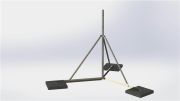 Szerelsi anyagok Antenna llvny lapos tetre  horg. Acl, 3 betonkocks (beton s rboc nlkl)