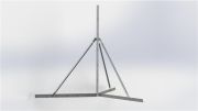 Szerelési anyagok Antenna állvány lapos tetőre – Alu. / Acél, 3 betonkockás (beton és árboc nélkül)