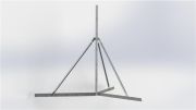 Szerelsi anyagok Antenna llvny lapos tetre  Alu. / Acl, 3 betonkocks (beton s rboc nlkl)