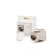 KELine Cat.6A, Modulo45, 2xRJ45/s, padldobozba, csatornba, csatlakozval