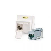 KELine Cat.6A, Modulo45, 2xRJ45/s, HD padldobozba, csatornba