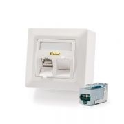 KELine Cat.6A, Modulo50, 2xRJ45/s, HD falon kvli