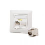 KELine Cat 6A, Modulo50, 2xRJ45/s, sllyesztett, csatlakozval