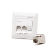 KELine Cat 6A, Modulo50, 3xRJ45/s, sllyesztett, csatlakozval