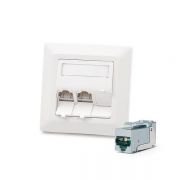 KELine Cat 6A, Modulo50, 3xRJ45/s, HD sllyesztett