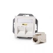 KELine Cat 6A, Modulo50, 2xRJ45/s, HD sllyesztett Legrand Valena kerethez porvds