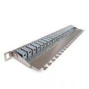 KELine Patch panel HD, Kategria 6A, 24xRJ45/s, ezst, csatlakozkkal, 0,5U