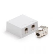 KELine Cat.6A, Falon kvli doboz 2xRJ45/s, csatlakozval