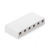 KELine Cat.6A, Falon kvli doboz 6xRJ45/s, csatlakozval